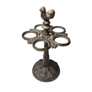 Rustic Egg Rack Cast Iron Egg Rack Male Egg Rack 5 Kitchen Fresh Eggs Organizer